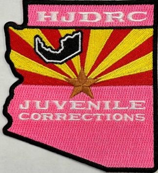 HUALAPAI JUVENILE CORRECTIONS PINK SHOULDER PATCH - SEW ON.